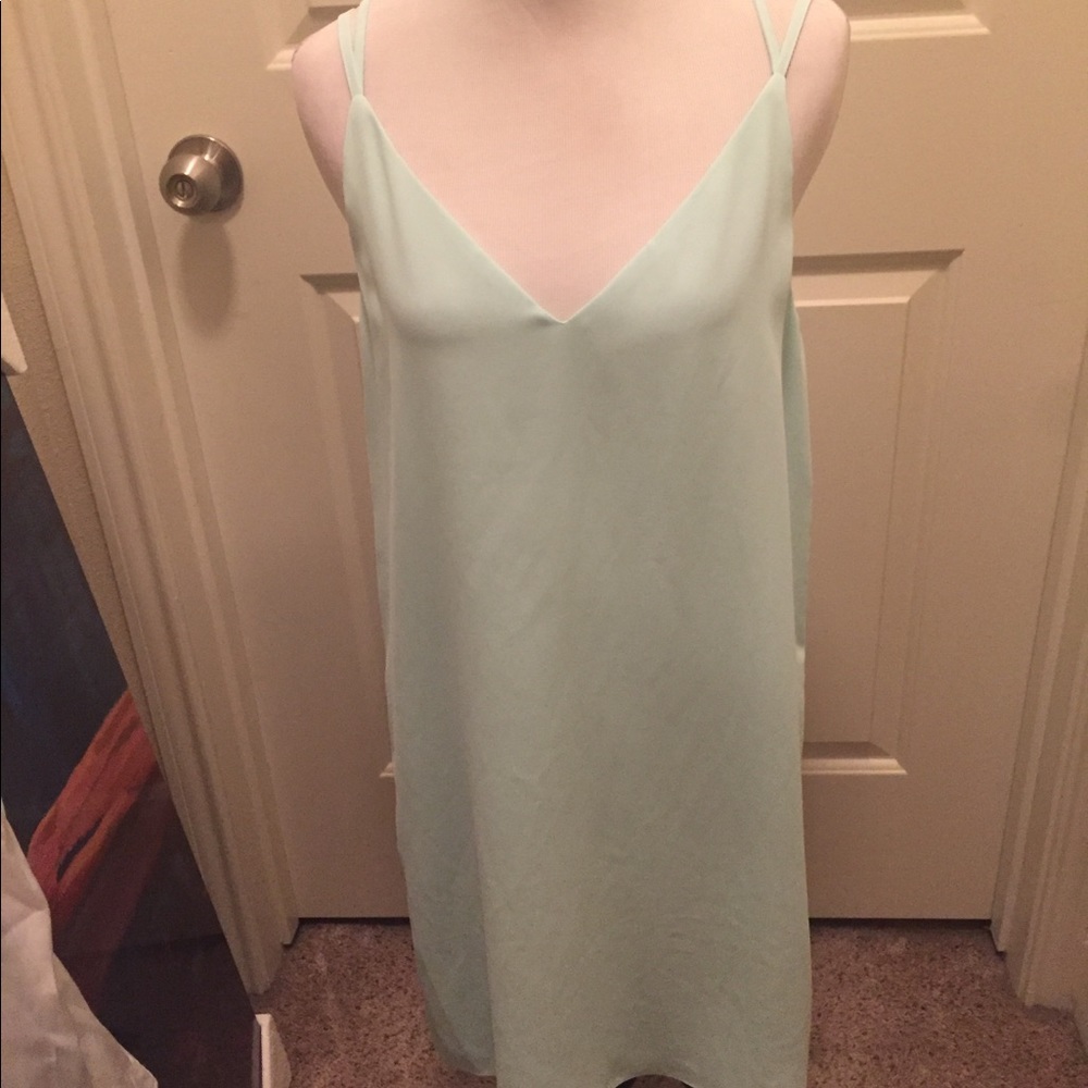 Topshop Mint Slip Dress Size 6 (US) Pre-Owned